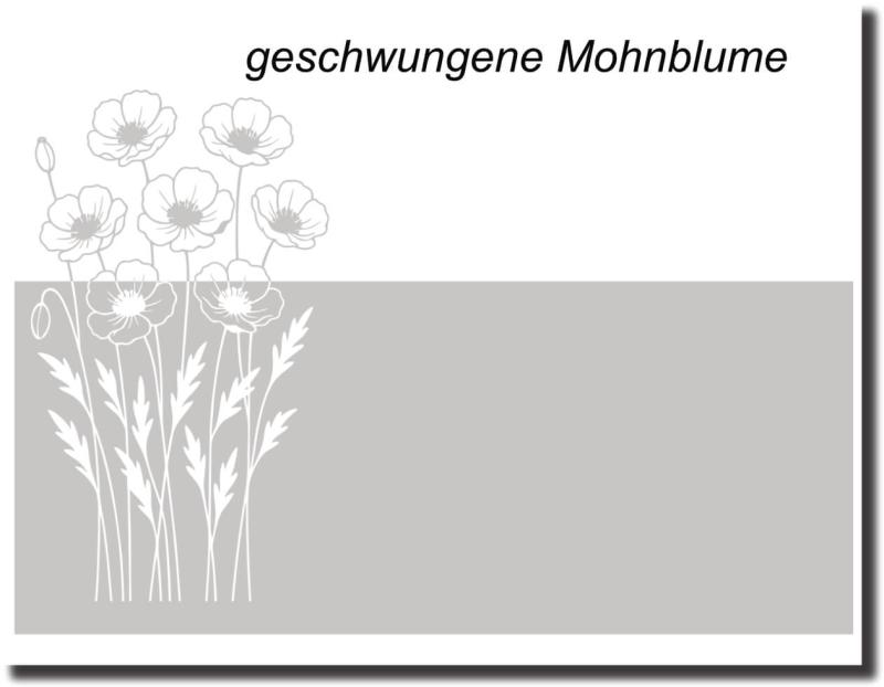 Fensterfolie geschwungene Mohnblume