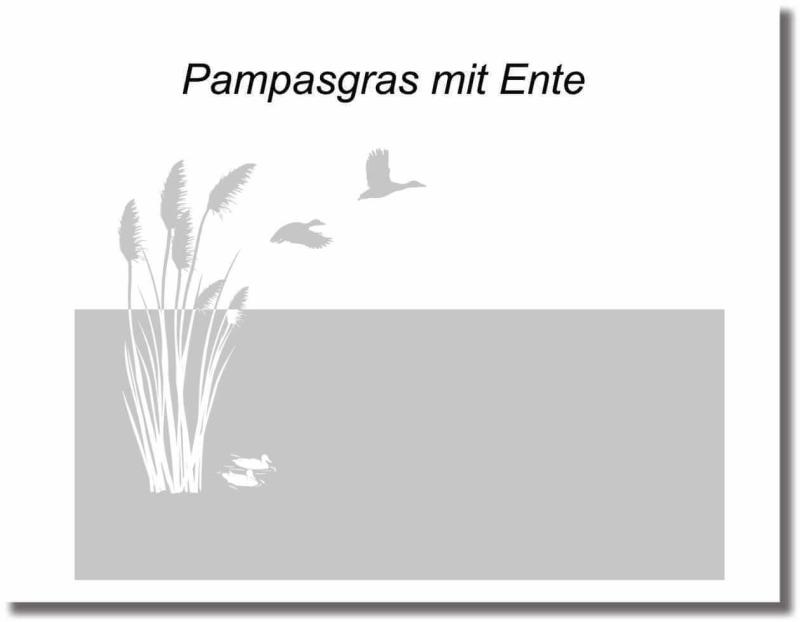 blickdichte Folie  pampasgras mit enten