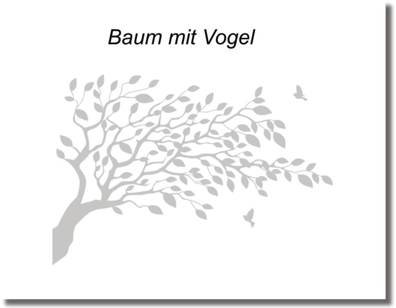 wandsticker Baum mit fliegende Vögel