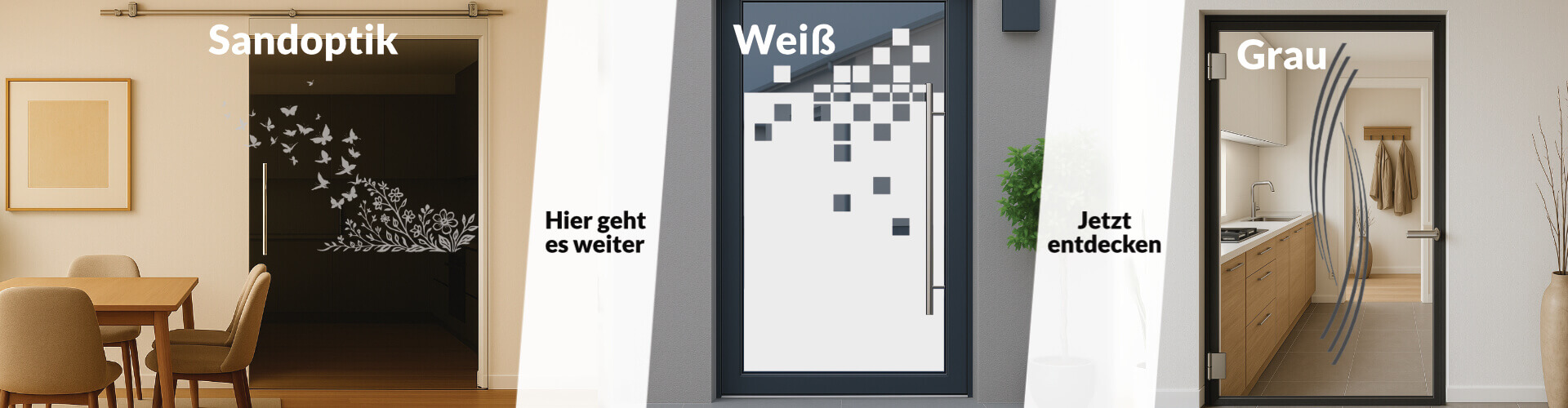 Dekorfolien - Sichtschutz - Glastürfolien