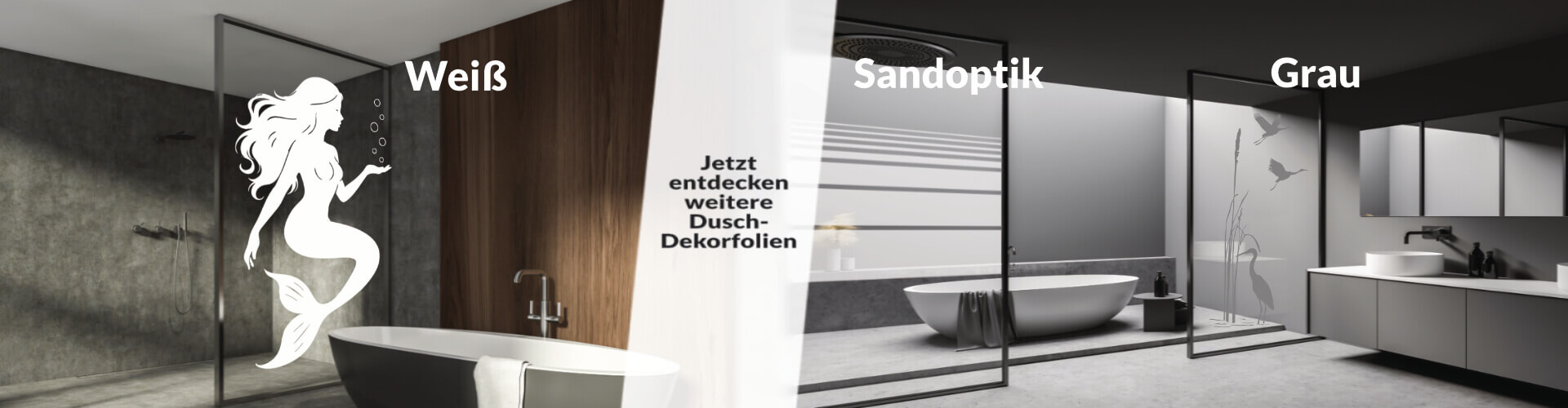 Duschdekorfolien - Sichtschutz - Decorefolien